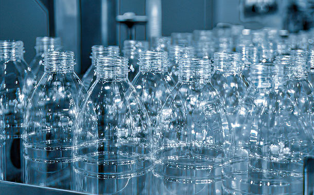 Clear empty plastic bottles